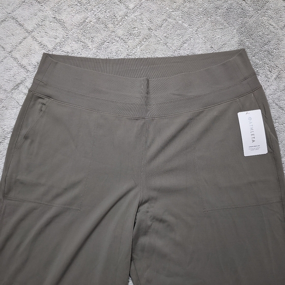 Athleta NEW Venice Wide Leg Pants Women's 3X Tan Gray Zip Pockets - Picture 2 of 8